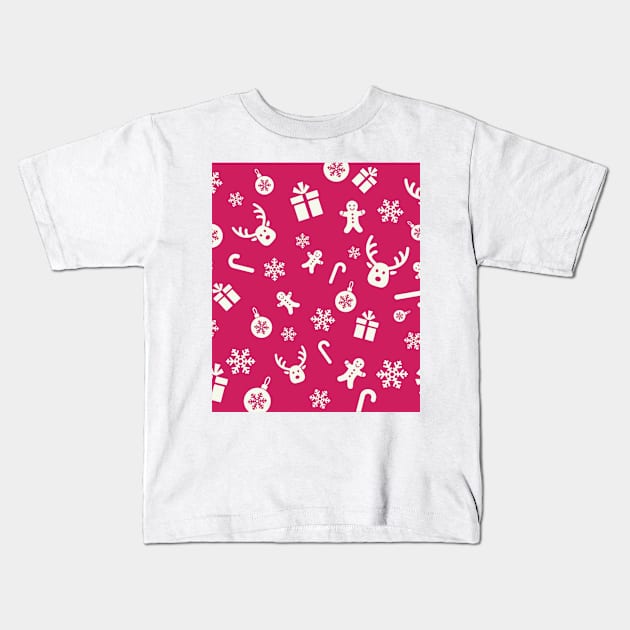 Christmas pattern Kids T-Shirt by zeevana